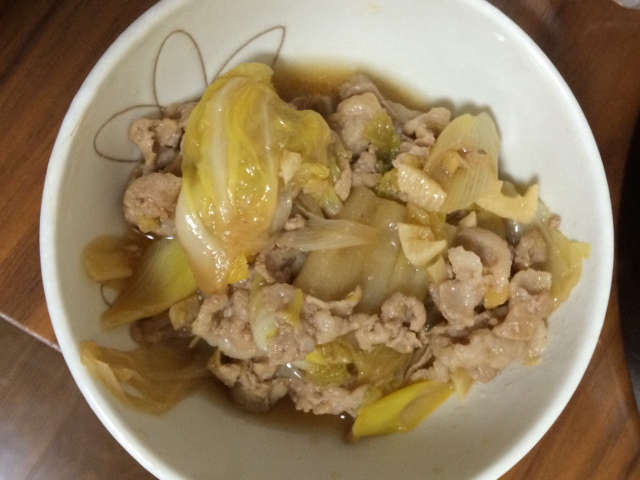 豚バラと白菜のポン酢炒め